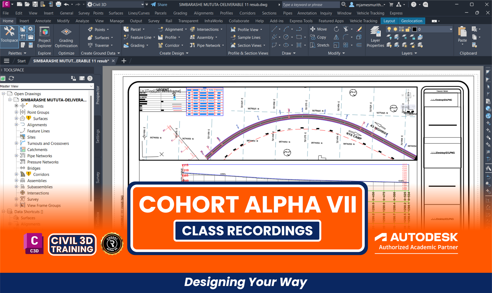 Cohort Alpha VII Civil 3D Training Experience