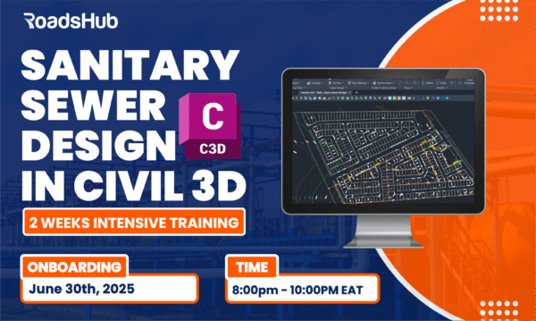 Sanitary Sewer Design in Civil 3D - JUNE 2025 ENROLLMENT