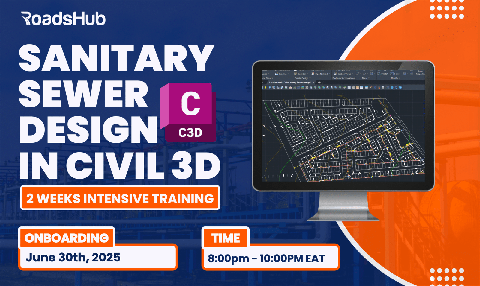 Sanitary Sewer Design in Civil 3D – JUNE 2025 ENROLLMENT