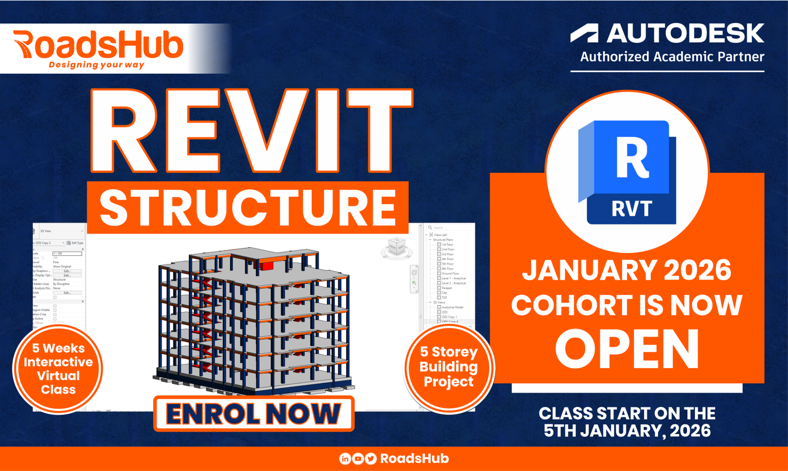 Revit Structure with BIM Workflows Training- JANUARY, 2026 ENROLLMENT