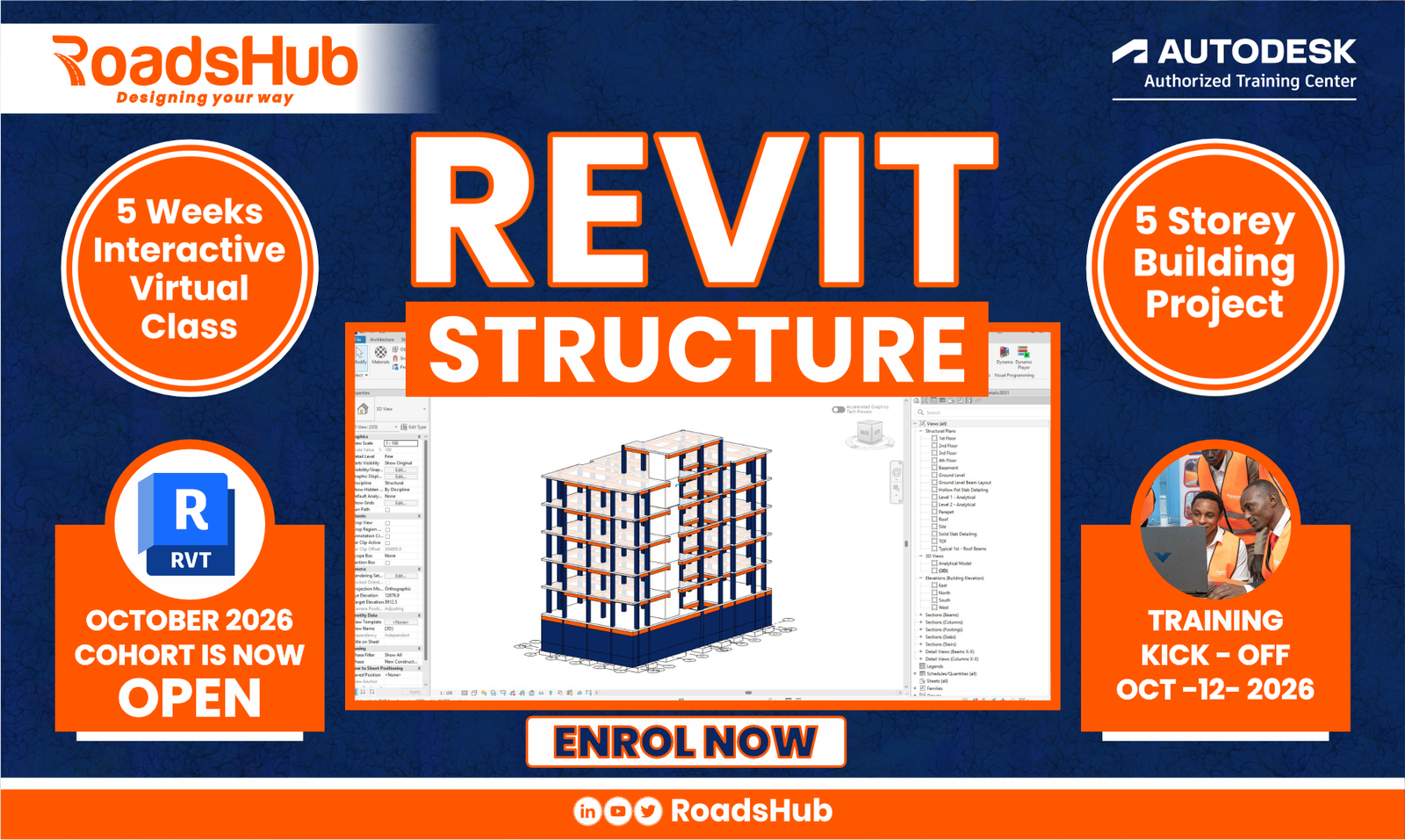 Revit Structure with BIM Workflows Professional Training- October,12 2026. Enroll Today
